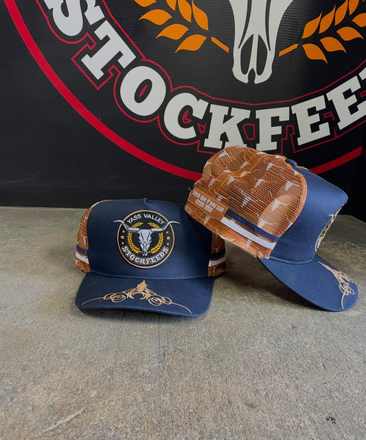 Yvsf Trucker Caps - Navy And Brown