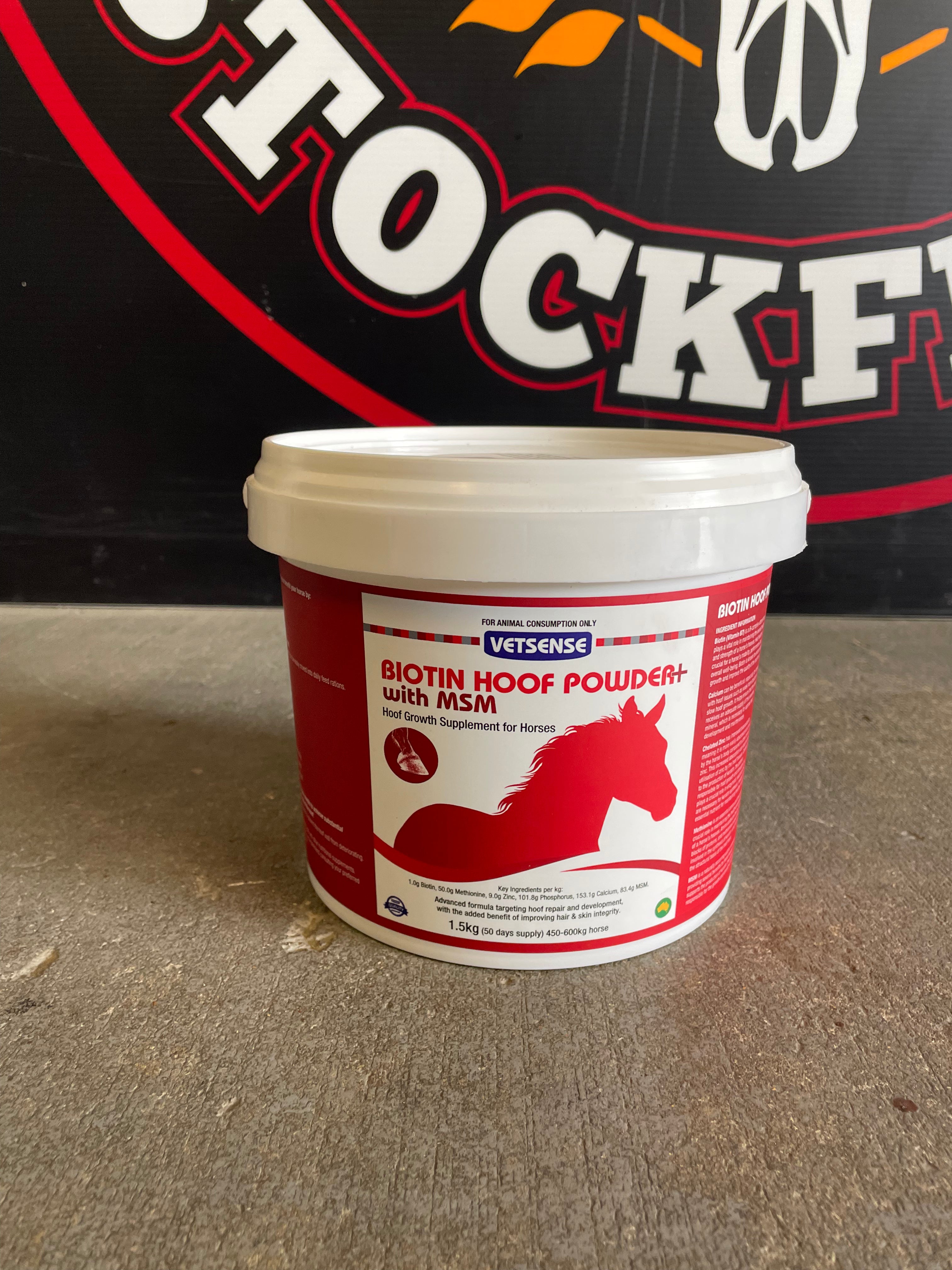 Vetsense Biotin Hoof Powder + with MSM – Yass Valley Stockfeeds