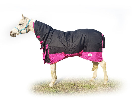 Winter Waterproof Turnout Combo Rug 3' Black/pink [siz:3' Col:black/pink]