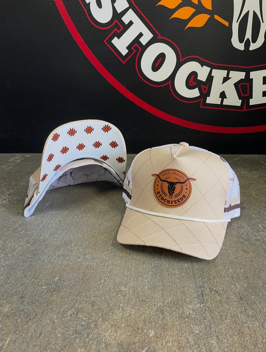 Yvsf Trucker Caps - White And Cream 